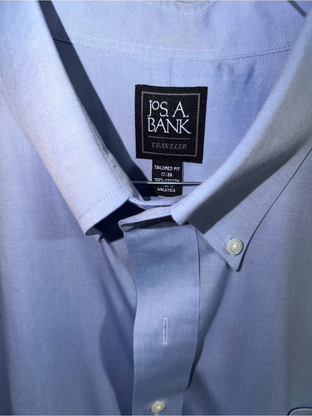Jos. A. Bank Light Blue Tailored-Fit Button-Down Dress Shirt